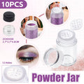 Clear Powder Jars with Sifter and Flip Lid, Pack of 10 - Clear Lid - view 2