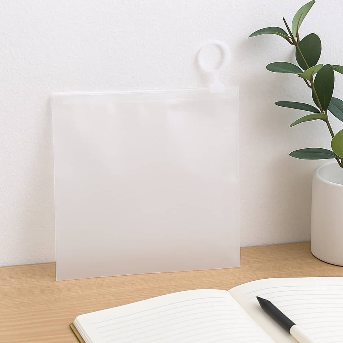 Clear Pull Tab Organiser Bags, 16 x 14 cm, Pack of 50 - view 5