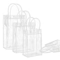 Clear PVC Gift Tote Bags, Pack of 100 - 13 x 15 x 7 cm - view 3