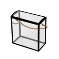Clear PVC Handheld Gift Bags, Set of 20 for Birthdays and Christmas - Black