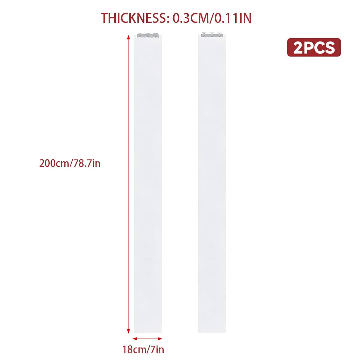Clear PVC Strip Door Curtain, 2 Pack, 200 cm, Thermal Dust Barrier - view 3