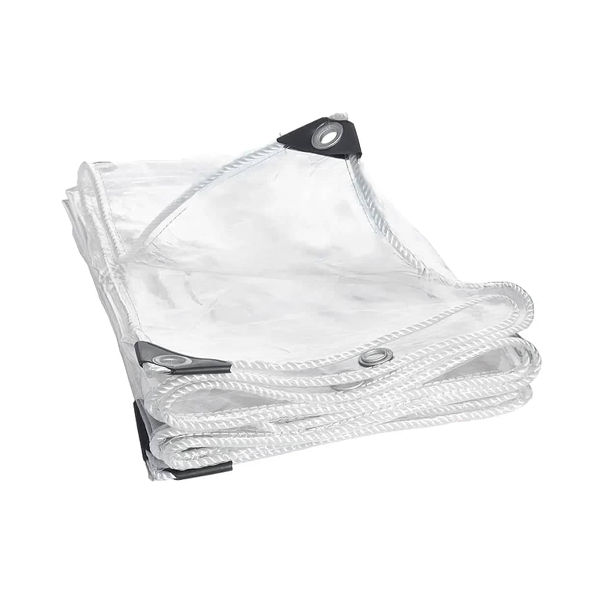 Clear PVC Tarpaulin with Grommets, 300 x 200cm - Heavy Duty Waterproof Tarp - view 2