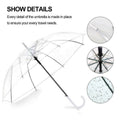 Clear PVC Umbrella with Automatic Opening, 71 cm - view 3