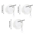 Clear Round Cable Storage Pouches, Pack of 5 - 6.3 x 6.3 x 2.8cm - view 3