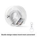 Clear Round Cable Storage Pouches, Pack of 5 - 7 x 7 x 2.8cm - view 4