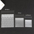 Clear Self-Adhesive Cookie Bags with Lace Print - 7 x 7 cm Plus 3 cm - view 5