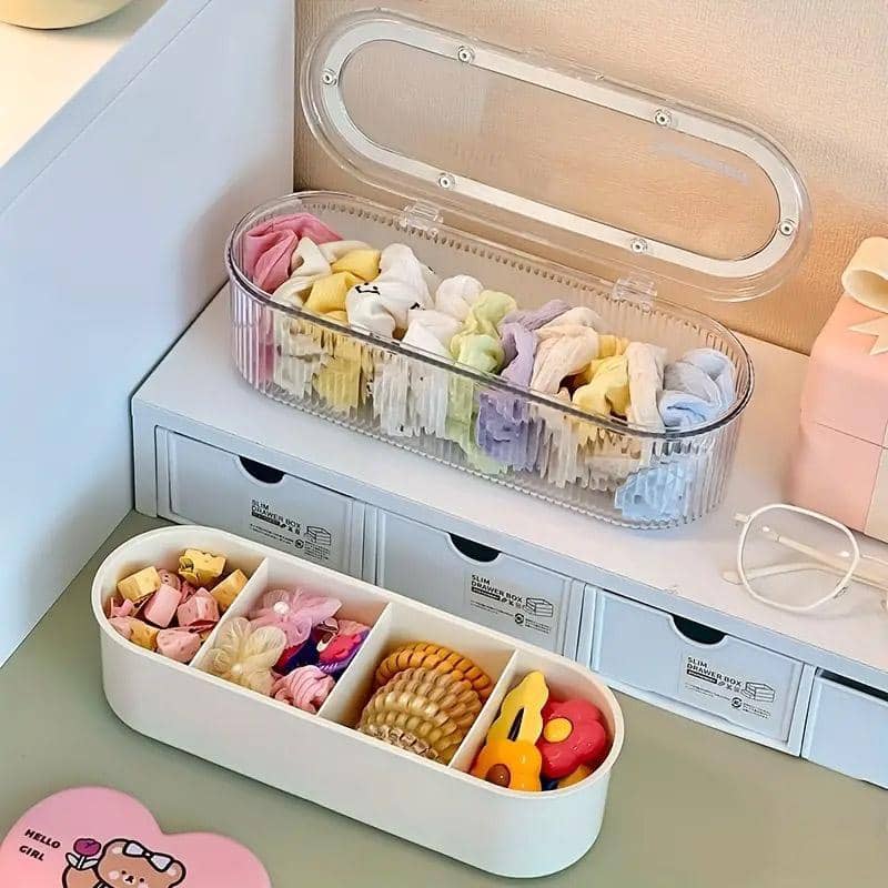 Clear Storage Box with Lid and Multi Compartment Organiser - view 5