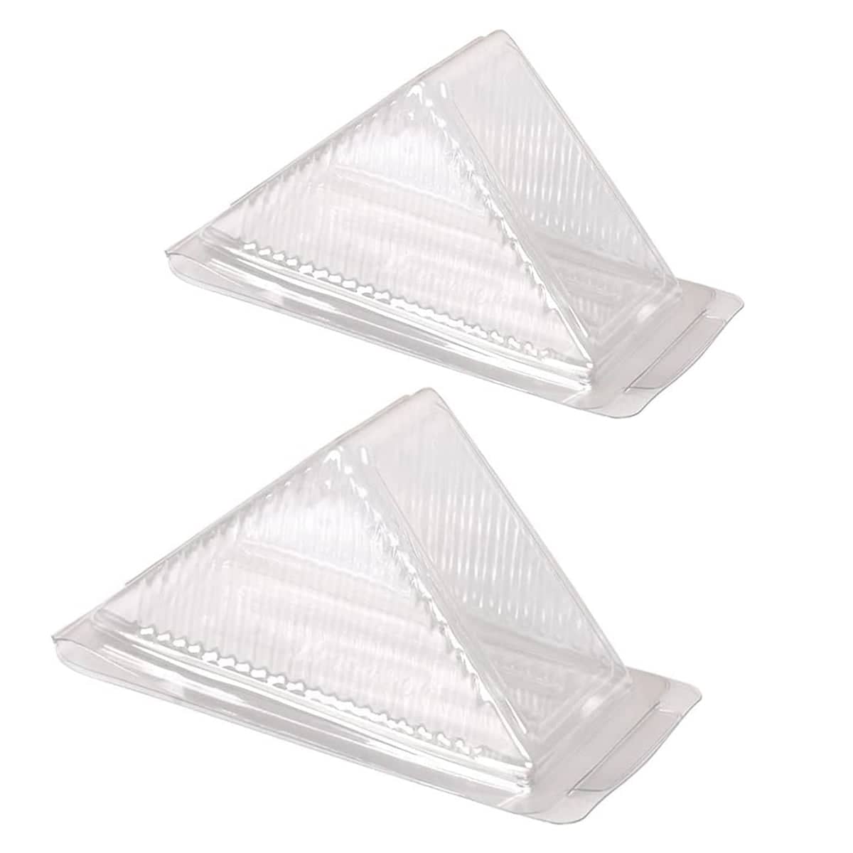 Clear Triangle Sandwich Boxes, Pack of 100 - Large (10 x 5.3 x 7.2 cm) - view 3