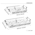 Clear Water Ripple Acrylic Serving Trays with Handles Set of 2 - view 3