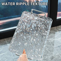 Clear Water Ripple Acrylic Serving Trays with Handles Set of 2 - view 4