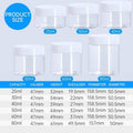 Clear Wide Mouth Cream Jars with White Lids - 40 ml, Pack of 10 - view 3