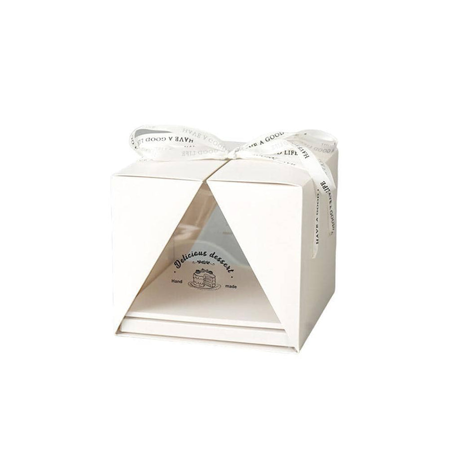 Clear Window Cake Box Set Pack of 10 - 4 Inch (10 cm) Cake, 15.2 x 16.7 x 16.7 cm