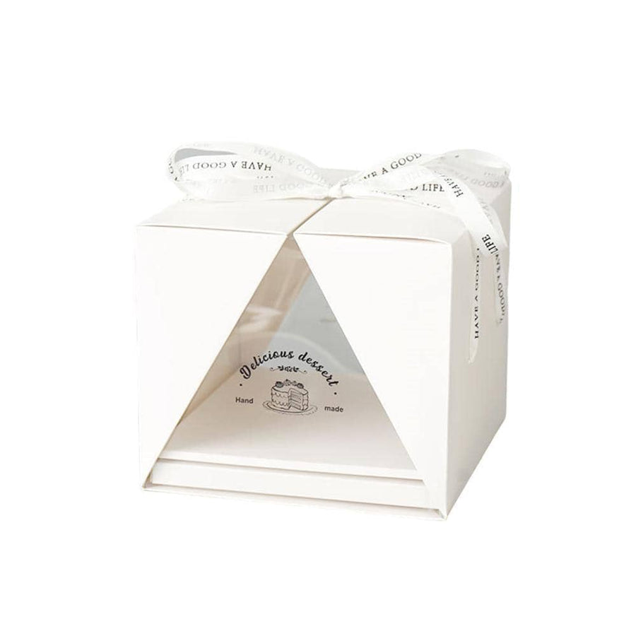 Clear Window Cake Box Set Pack of 10 - 6 Inch (15 cm) Cake