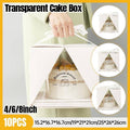 Clear Window Cake Box Set Pack of 10 - 6 Inch (15 cm) Cake - view 2