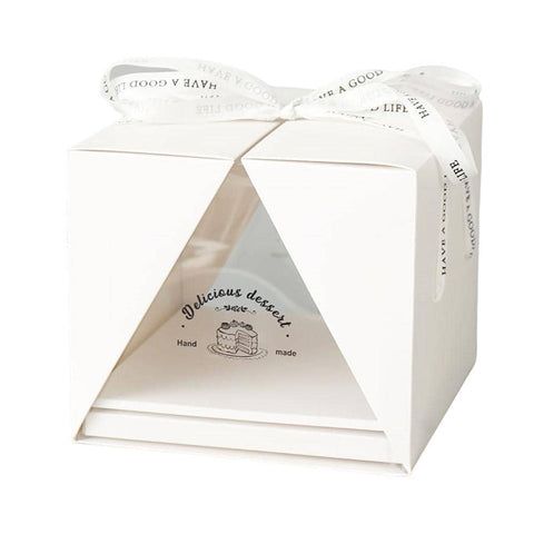 Clear Window Cake Box Set Pack of 10 - 8 Inch (20 cm) Cake