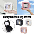 Clear Window Travel Makeup Bag, Waterproof Cosmetic Pouch - Black - view 2