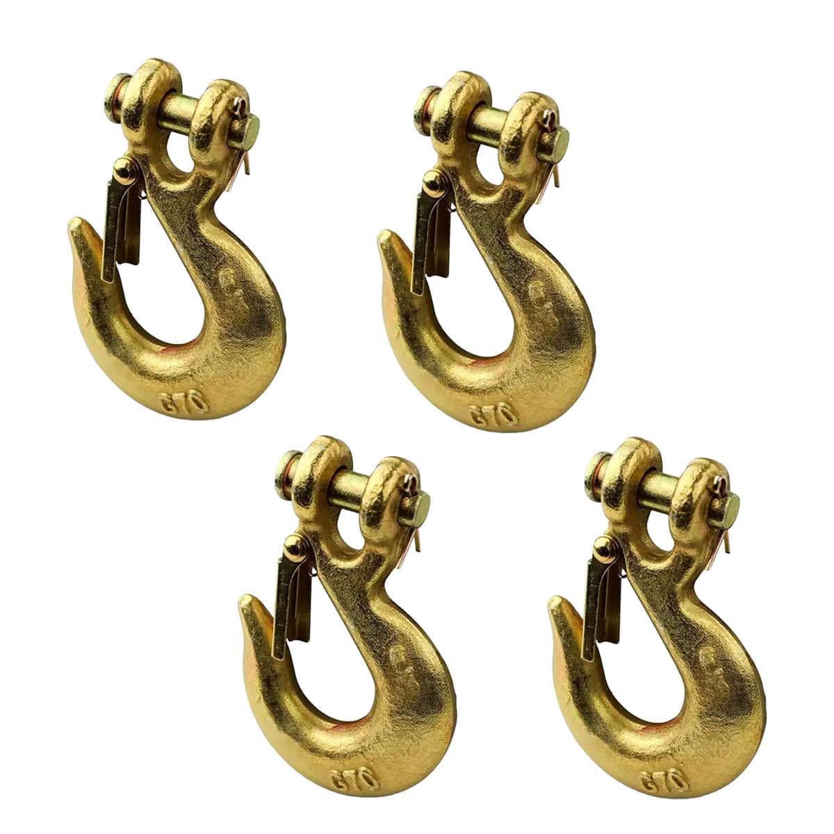 Clevis Slip Hooks with Safety Latch for Towing and Lifting, Pack of 4 - view 2