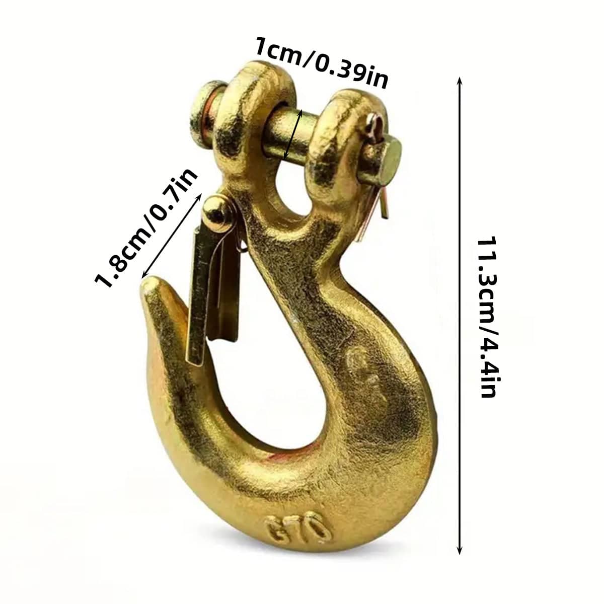 Clevis Slip Hooks with Safety Latch for Towing and Lifting, Pack of 4 - view 3