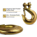 Clevis Slip Hooks with Safety Latch for Towing and Lifting, Pack of 4 - view 4