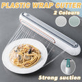 Cling Film Cutter Box Plastic Wrap Dispenser Sliding Container Fits Rolls up to 32 cm - White - view 2