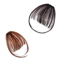 Clip in Hair Bangs Fringe Extension, Straight Synthetic - Light Brown - view 3