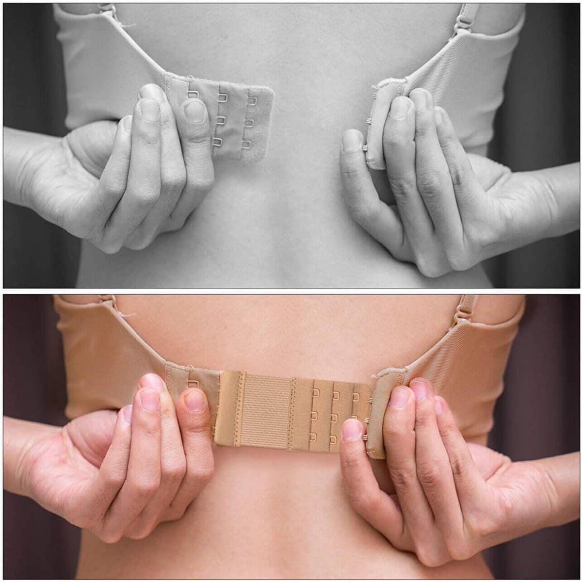Clip-On Bra Extender with 2 Hooks - Beige - view 5
