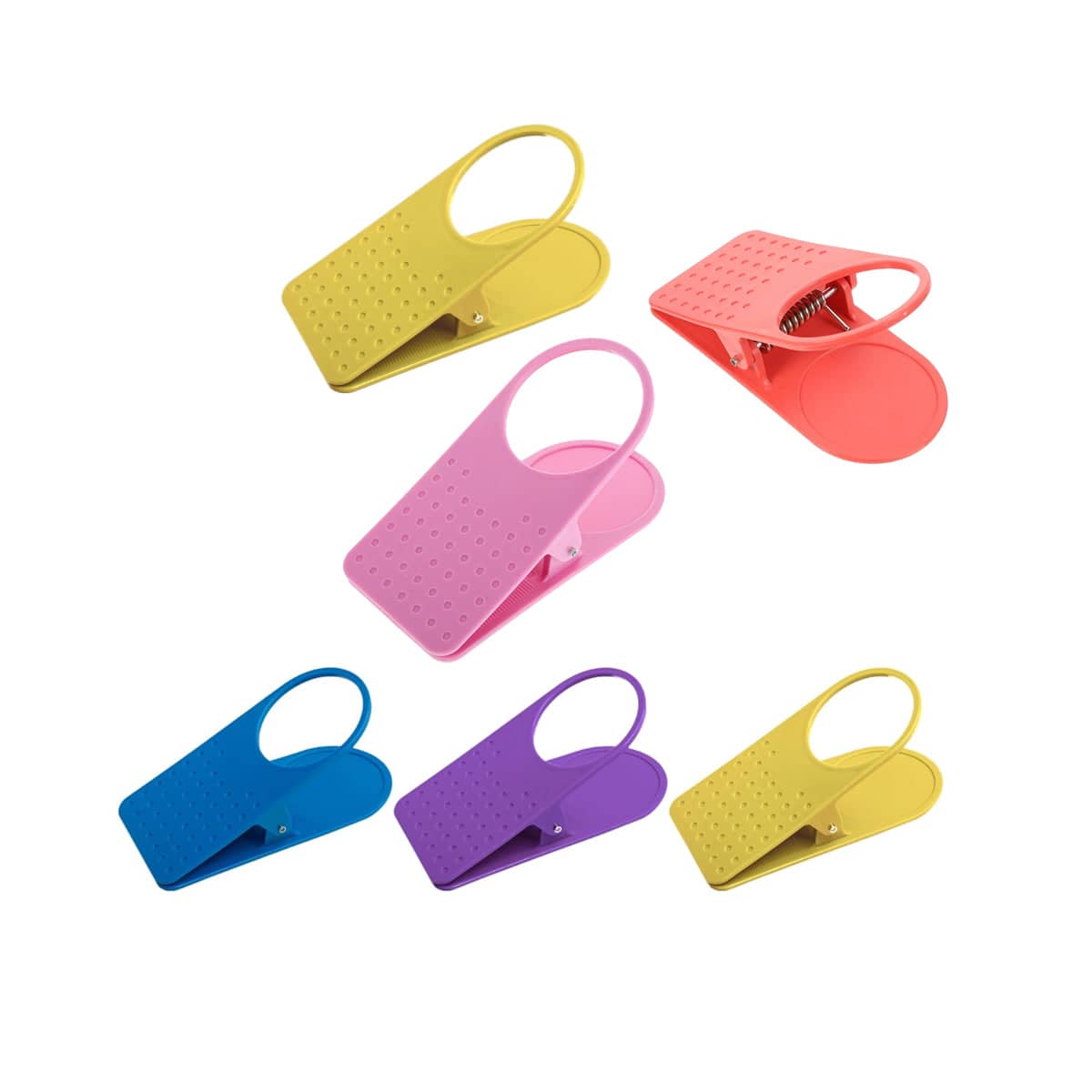 Clip-On Desk Cup Holder, Plastic Drink Bottle and Mug Stand, Pack of 6 - view 2