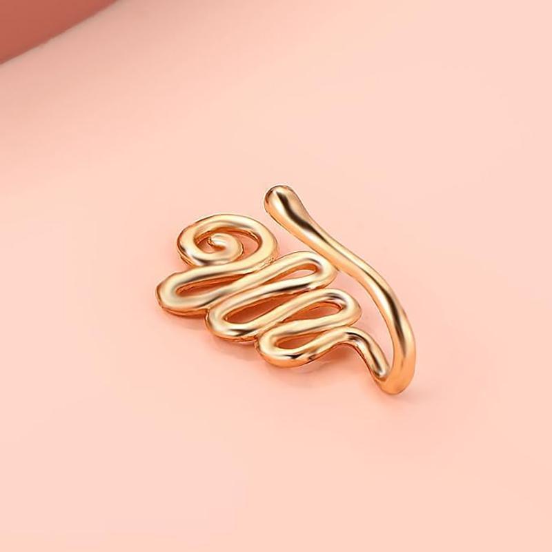 Clip-On Fake Nose Ring Cuff, Non-Piercing - Silver Star - view 8