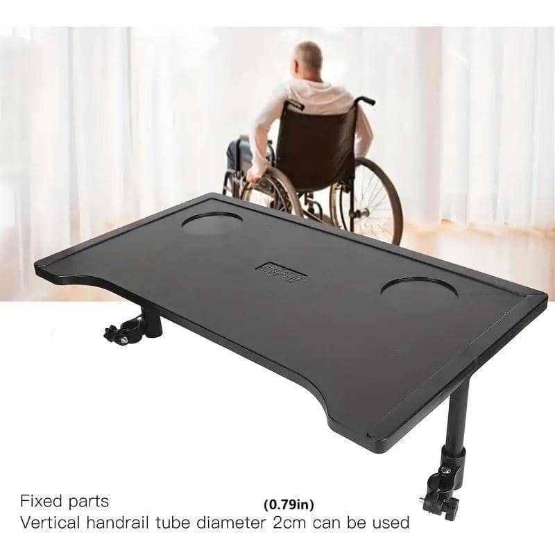 Clip-On Plastic Dining Tray with Cup Holders and Non-Slip Surface - view 4