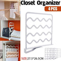 Clip-On Shelf Dividers for Wardrobes, 27.5 x 26.5 cm, Pack of 4