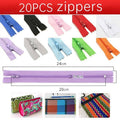 Closed End Nylon Zippers, 20 cm, Pack of 20 - Assorted Colours - view 2