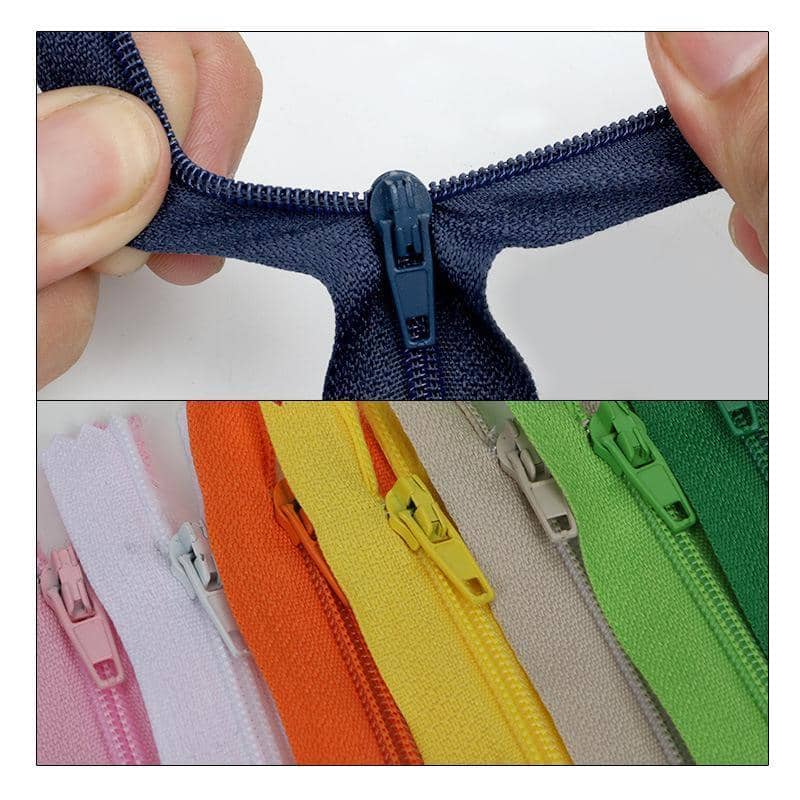 Closed End Nylon Zippers, 20 cm, Pack of 20 - Assorted Colours - view 4