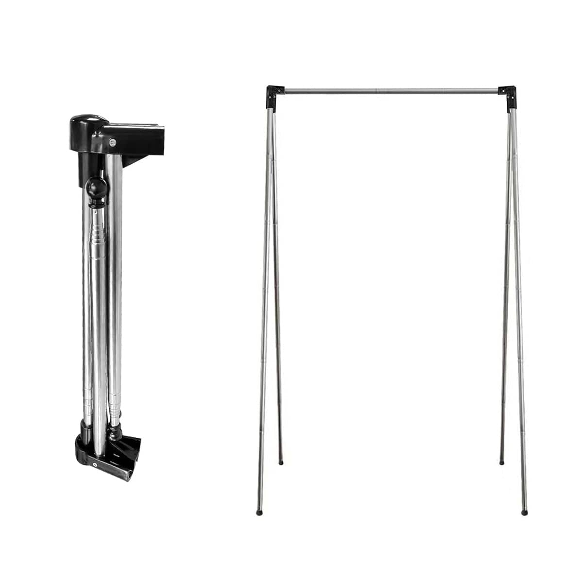 Clothes Drying Rack Retractable Wall-Mounted Stainless Steel - view 2