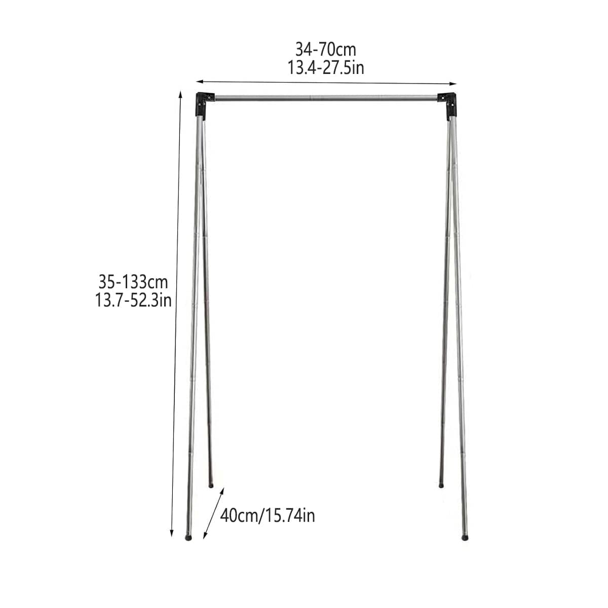 Clothes Drying Rack Retractable Wall-Mounted Stainless Steel - view 3