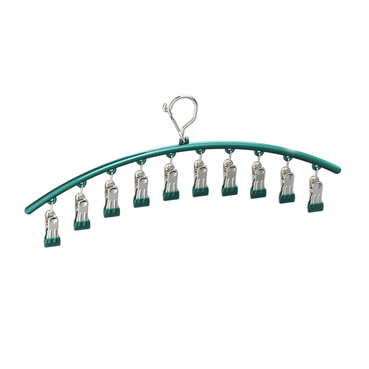 Clothes Drying Racks with 10 Clips Each, Pack of 3 - Green