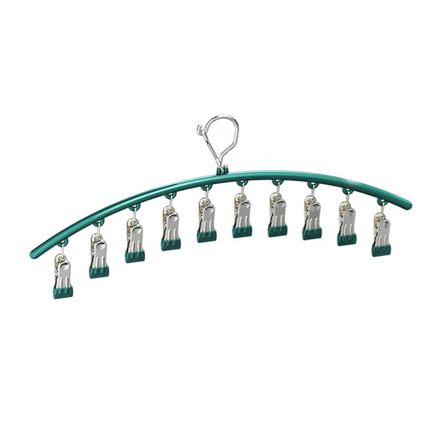 Clothes Drying Racks with 10 Clips Each, Pack of 3 - Green