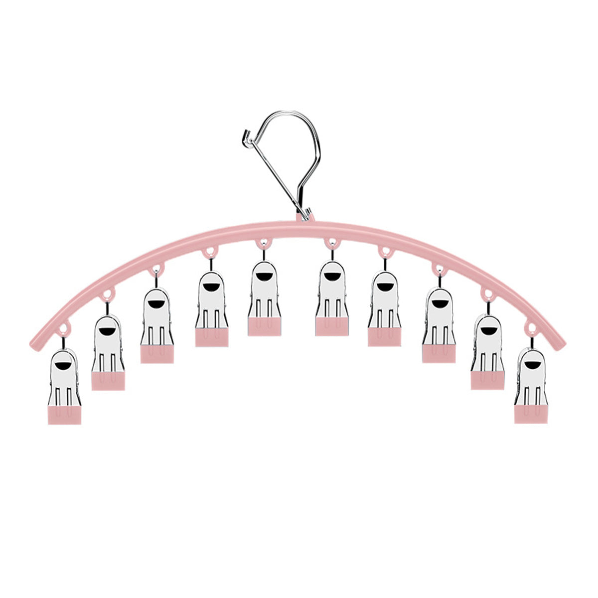 Clothes Drying Racks with 10 Clips Each, Pack of 3 - Pink