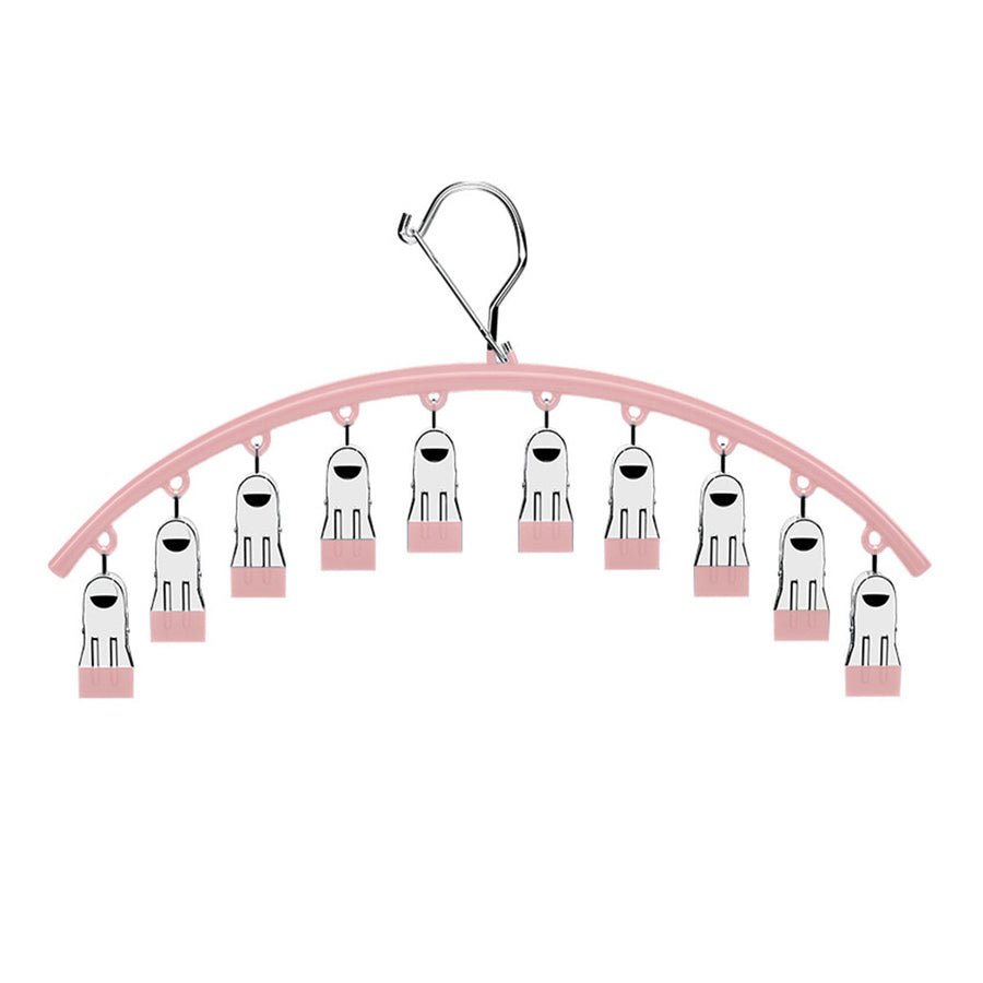 Clothes Drying Racks with 10 Clips Each, Pack of 3 - Pink