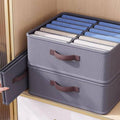 Clothes Storage Box with Dividers, Stackable 600D Fabric - Grey, 24 Compartments - view 4