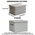 Clothes Storage Box Large Capacity Foldable for Wardrobe Closet Home Storage - Grey and White Stripe - view 4