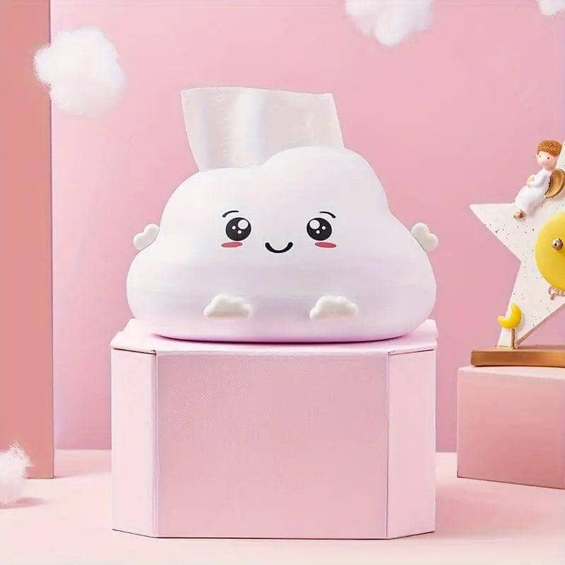 Cloud Shaped Plastic Tissue Box Holder for Desk and Coffee Table - view 4