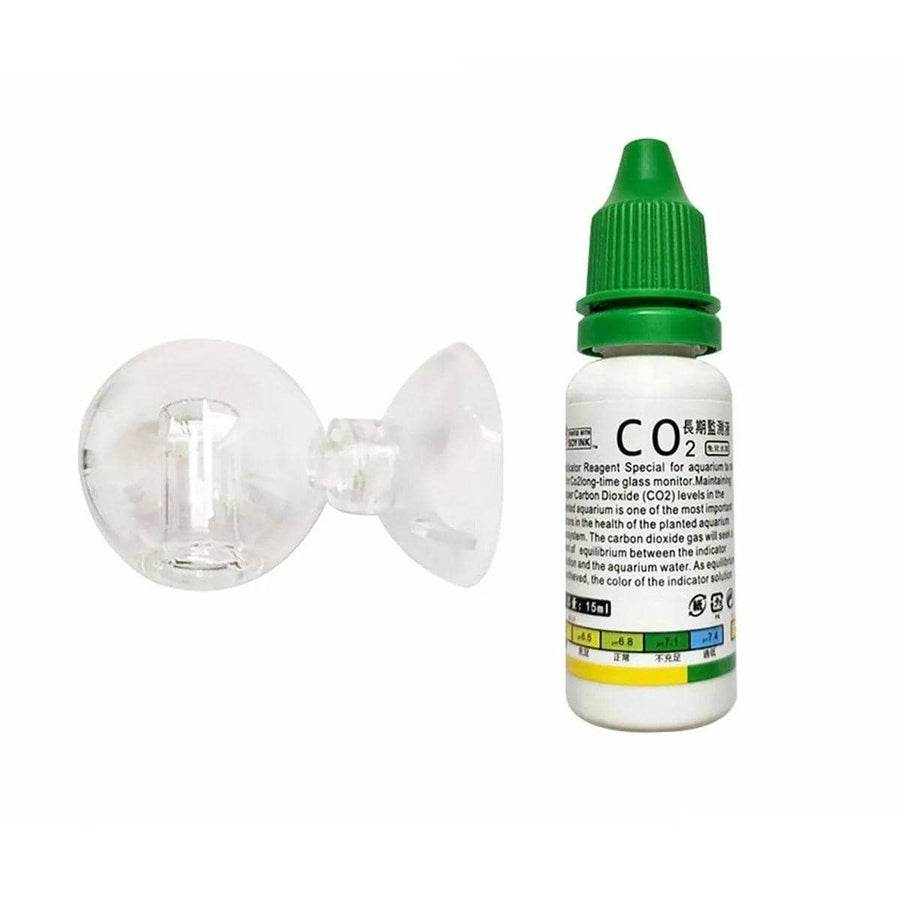 CO2 Drop Checker Glass Aquarium Monitor with Testing Solution - Crystal Ball