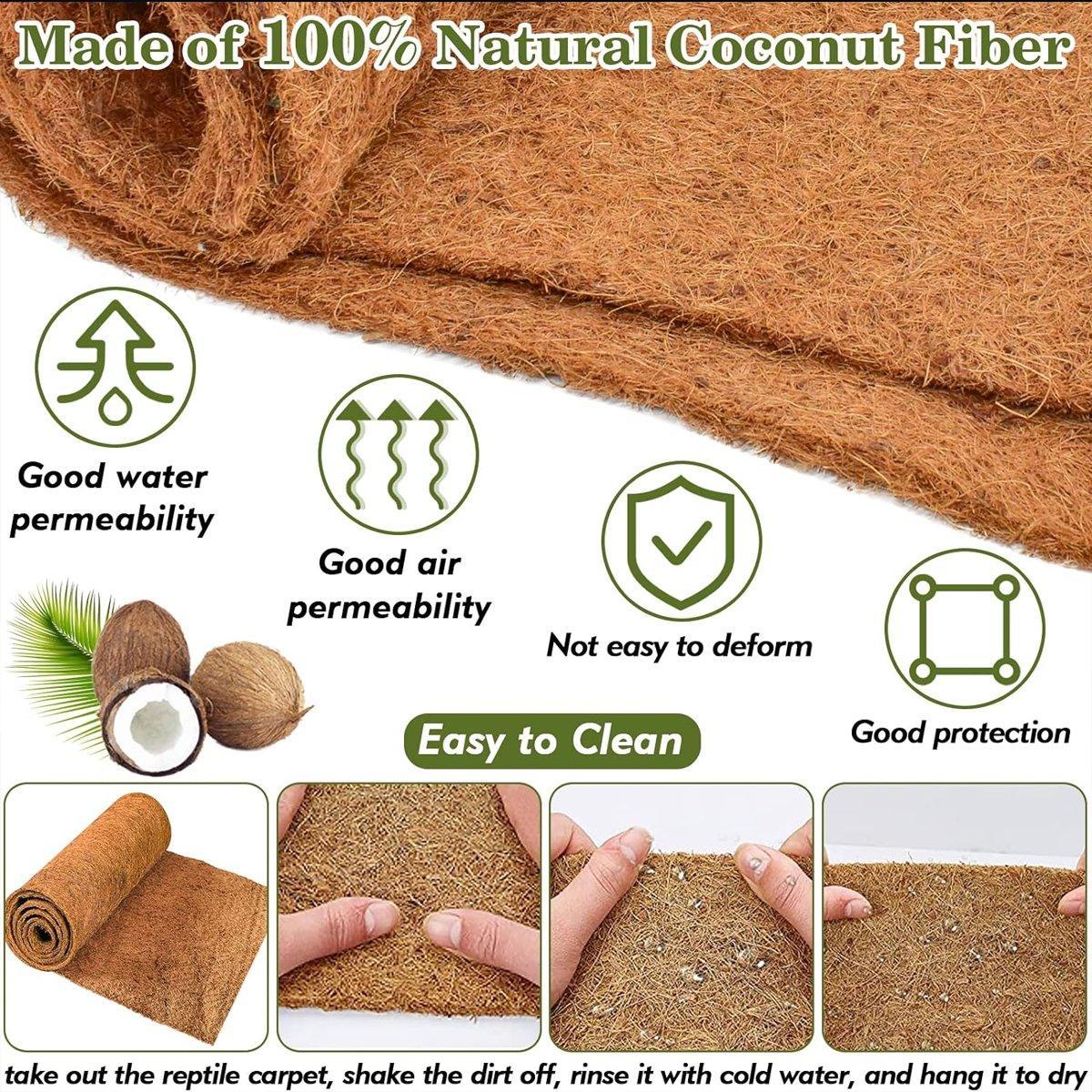 Coconut Fibre Reptile Terrarium Liner Mat - 100 x 50 cm - view 3