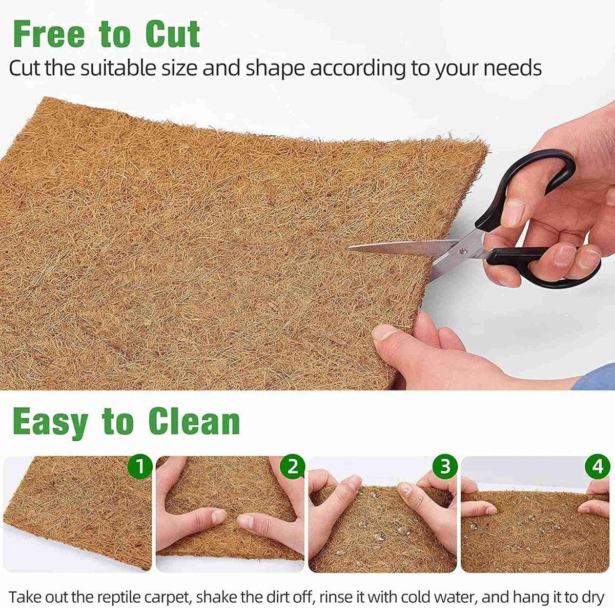 Coconut Fibre Reptile Terrarium Liner Mat - 100 x 50 cm - view 4