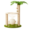 Coconut Palm Cat Tree with Capsule Bed, Sisal Scratching Posts and Ball - view 2