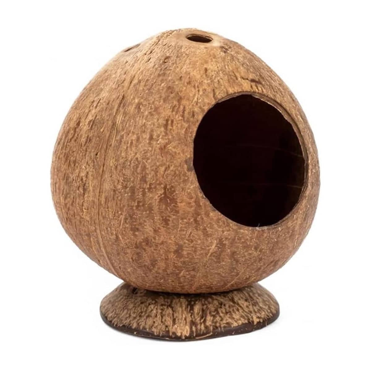 Coconut Shell Hamster Nest Warm Winter Shelter for Small Pets - view 2