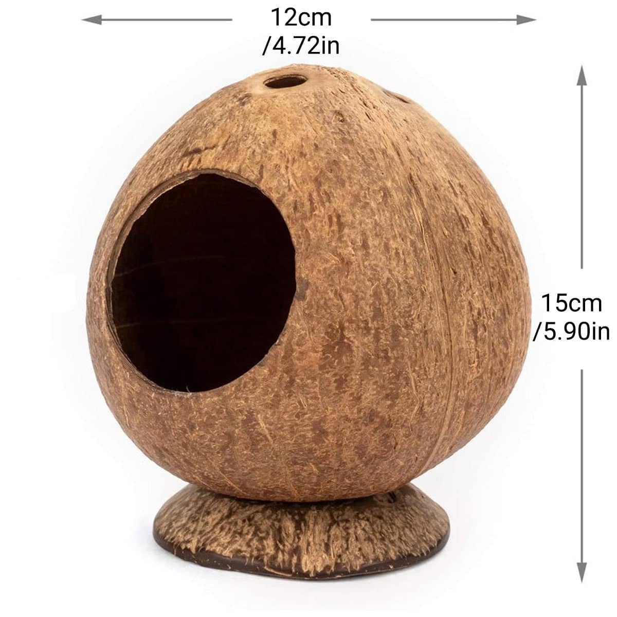 Coconut Shell Hamster Nest Warm Winter Shelter for Small Pets - view 3