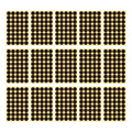 Coffee Brown Sticker Dots Round Labels - 25mm, 40 Dots per Sheet, 15 Sheets