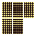 Coffee Brown Sticker Dots Round Labels - 25mm, 40 Dots per Sheet, 5 Sheets