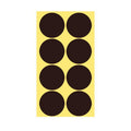 Coffee Brown Sticker Dots Round Labels - 50mm, 8 Dots per Sheet, 1 Sheet